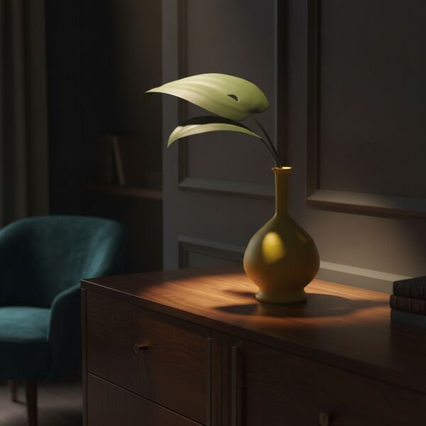 Ceramic Yellow And Plant Pot 03 - interior view 2