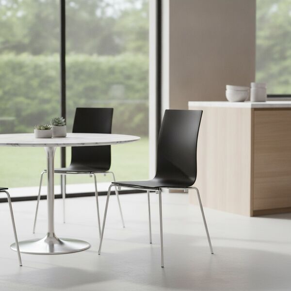 Chair Black Seat Plastic 01 3D Model