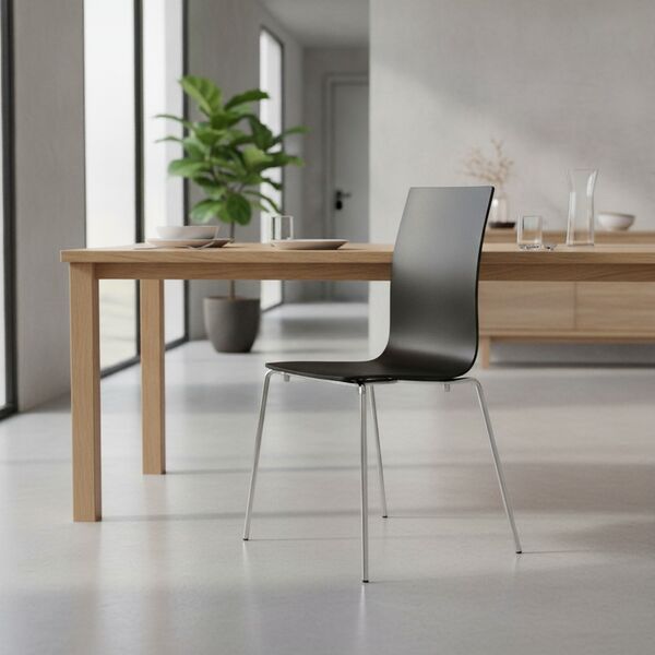 Chair Black Seat Plastic 01 - interior view 1