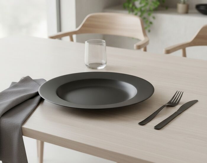 Ceramic Black Plate 02 3D Model