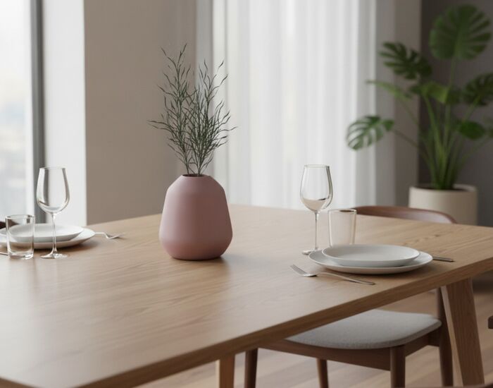 Ceramic Round And Plant Pot 06 3D Model