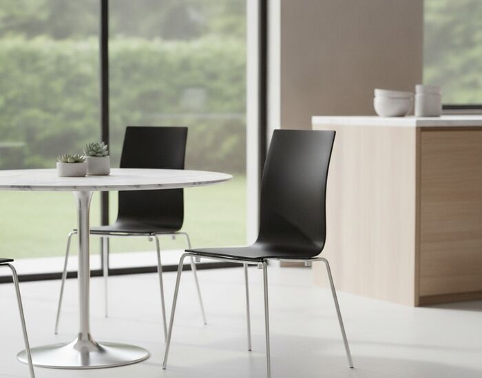Chair Black Seat Plastic 01 3D Model