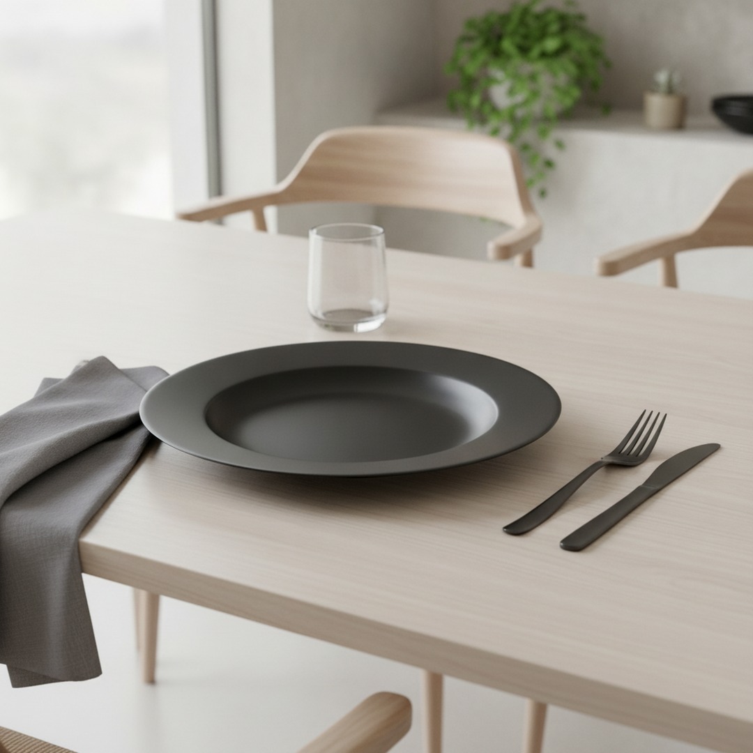 Ceramic Black Plate 02 3D Model