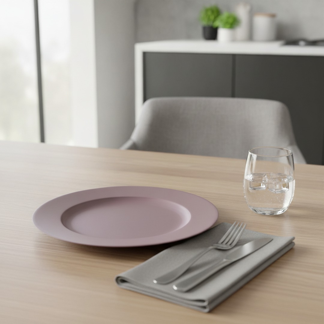 Ceramic Purple Plate 03 3D Model