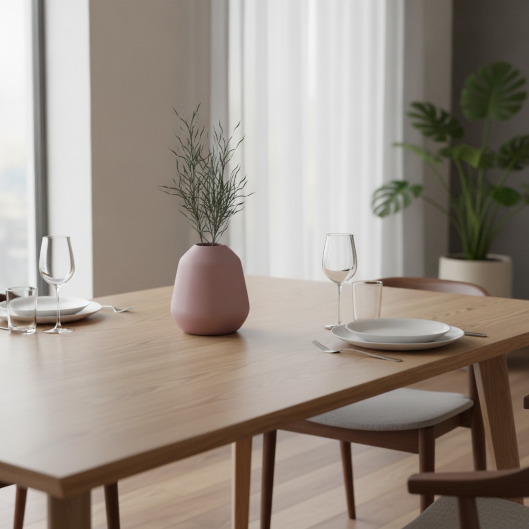 Ceramic Round And Plant Pot 06 3D Model