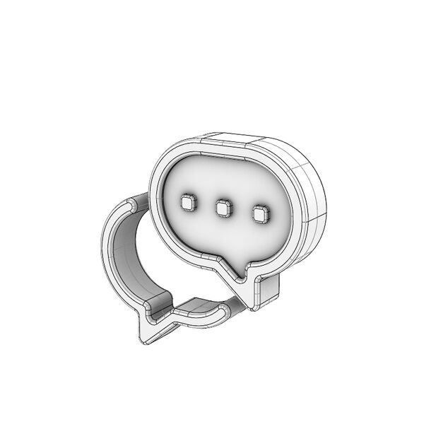 3D Cartoon Series Cross Functional Collaboration Icon 3D Model - shaded view, clean NURBS geometry for Rhino