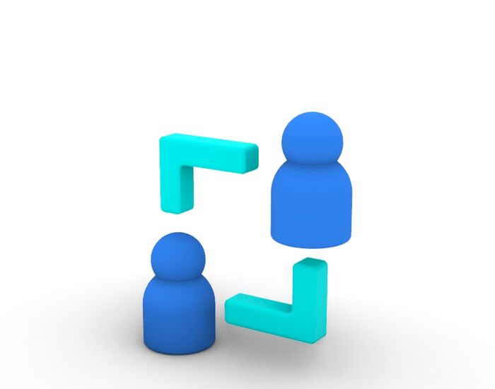 3D Cartoon Series Cross Functional Collaboration Icon 3D Model