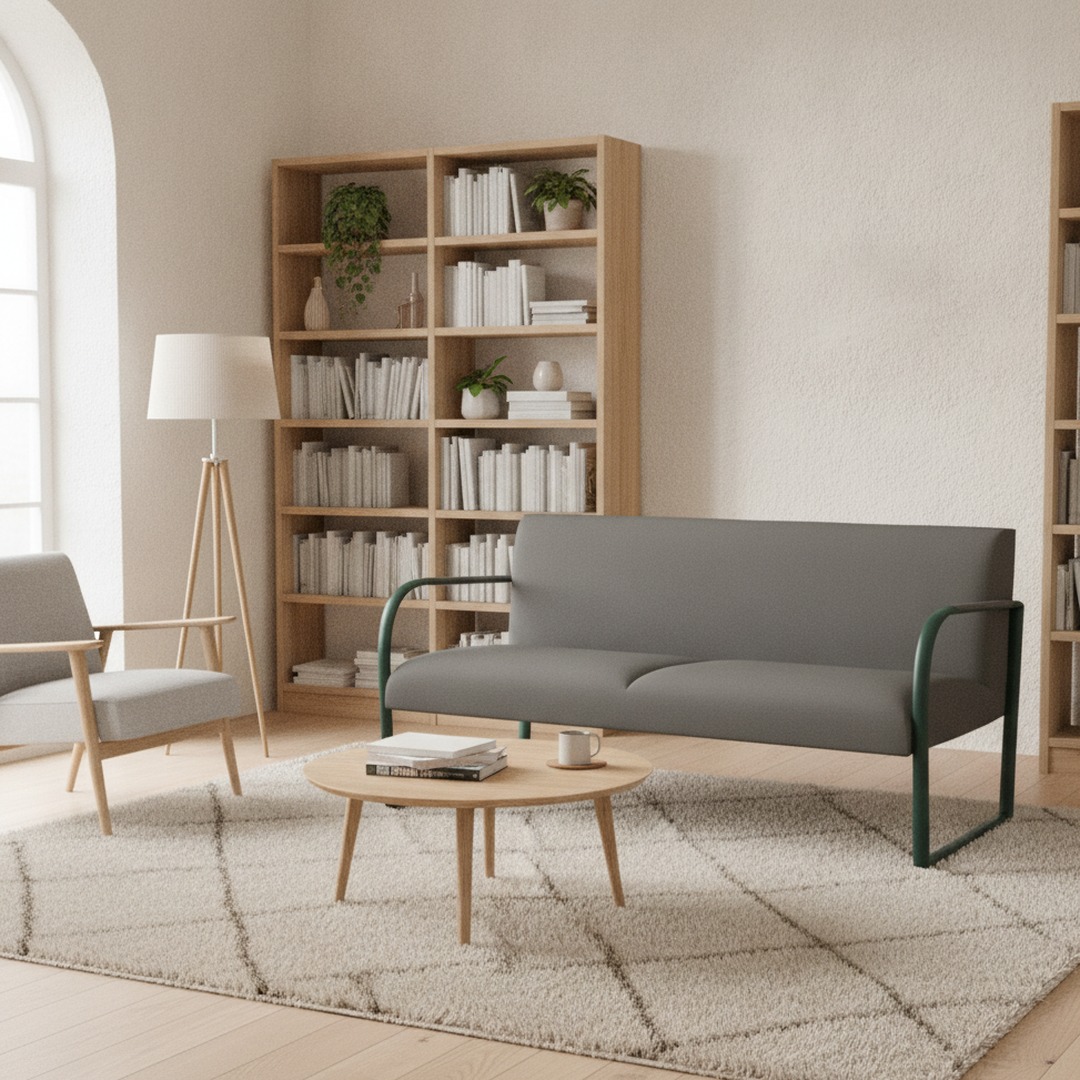 2-Seat Upholstered Sofa 01 3D Model