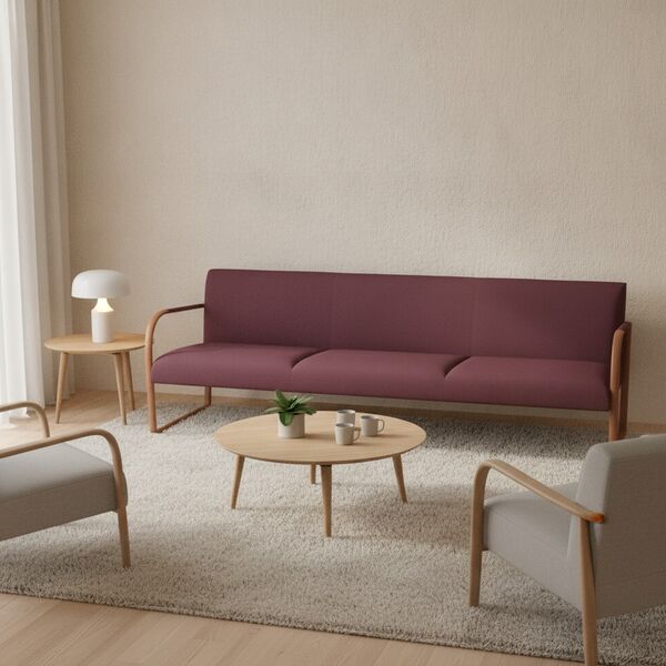 3-Seat Upholstered Sofa 01 3D Model
