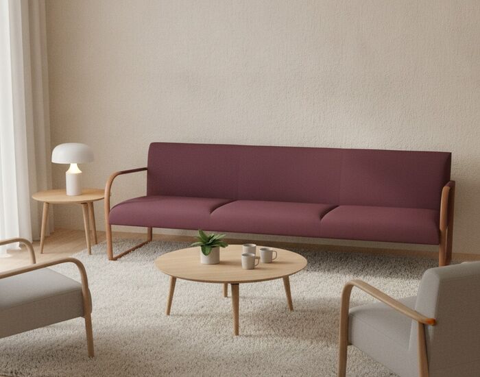 3-Seat Upholstered Sofa 01 3D Model