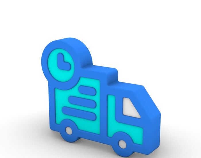 3D Cartoon Series Transportation Management Icon 3D Model
