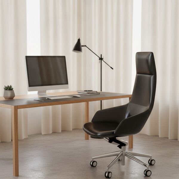 Executive Synchro Task Chair 01 3D model in a workplace interior scene