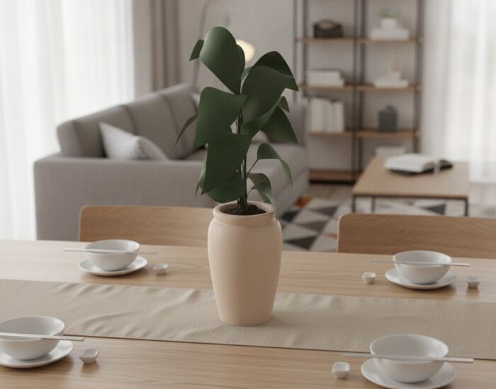 Ceramic And Plant Pot 13 3D Model