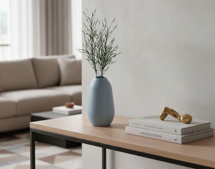 Ceramic Round And Plant Pot 08 3D Model
