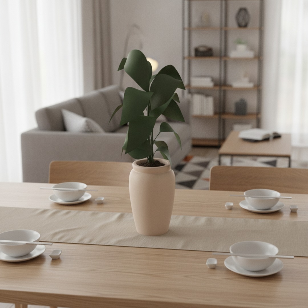 Ceramic And Plant Pot 13 3D Model