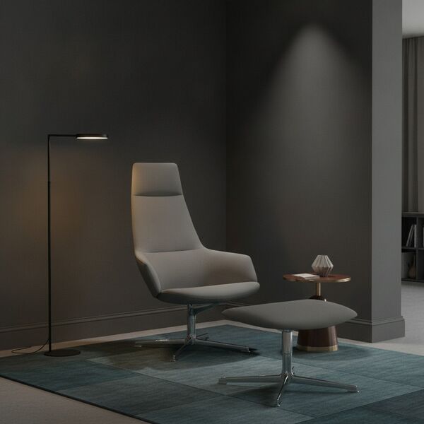 4-Star-Base Lounge Armchair 01 3D model in a workplace interior scene