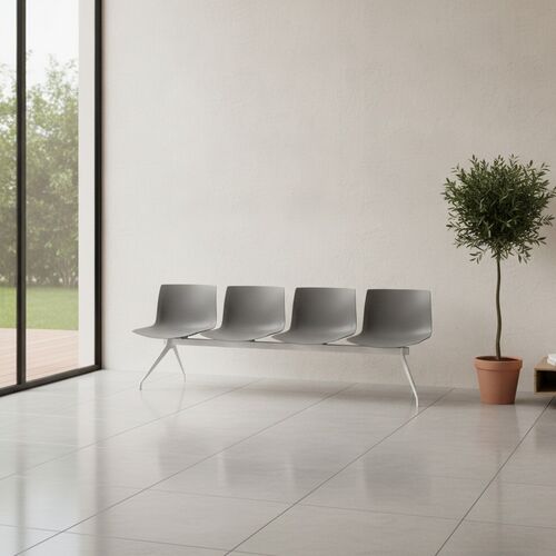 4-Seat Beam Bench 01 3D Model
