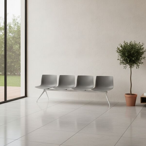 4-Seat Beam Bench 01 3D Model