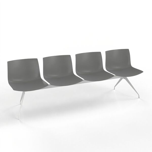 4-Seat Beam Bench 01 3D model render view