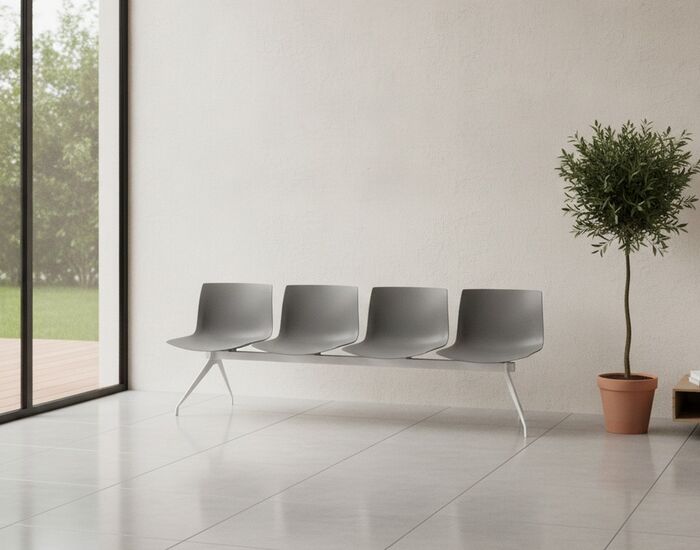 4-Seat Beam Bench 01 3D Model