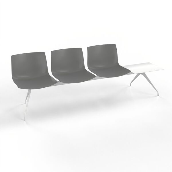 3-Seat Beam Bench 01 3D model render view
