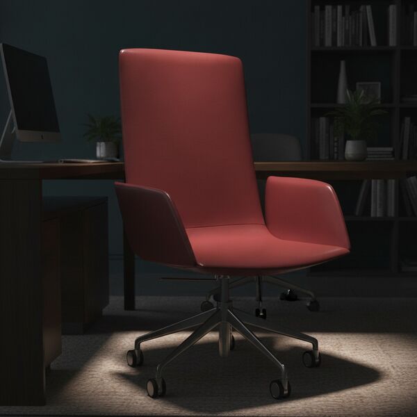 5-Star Office Chair 01 3D model in a workplace interior scene