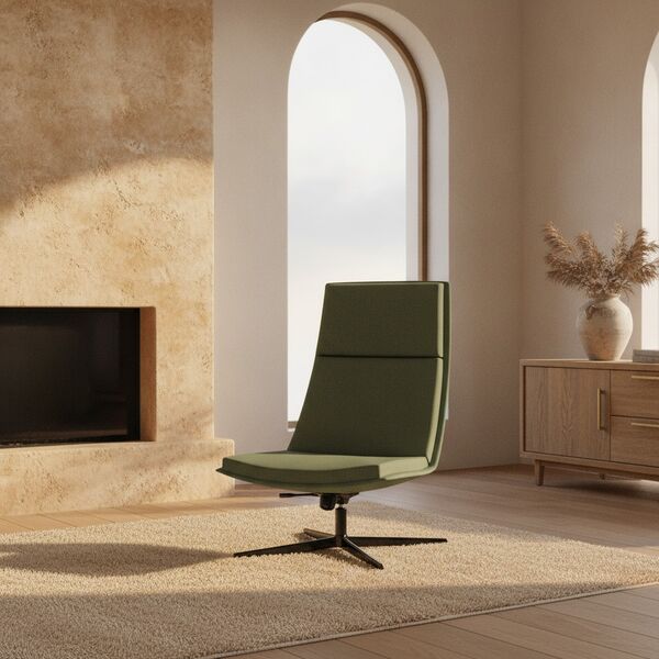4-Star Soft Lounge Chair 01 3D model in a living room interior scene