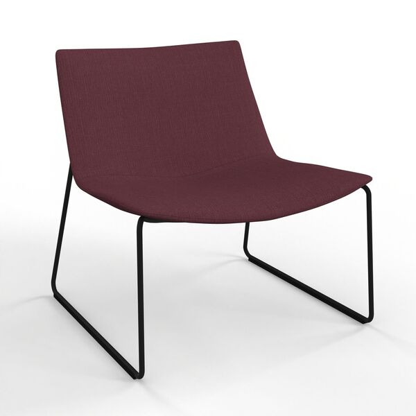 Leather Sled-Base Lounge Chair 01 3D model render view