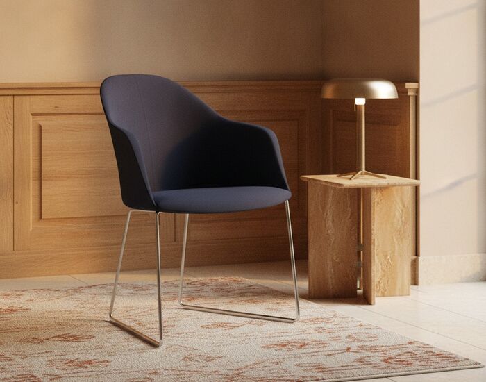Sled-Base Shell Armchair 01 3D Model