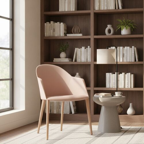 Wood-Leg Shell Armchair 01 3D Model