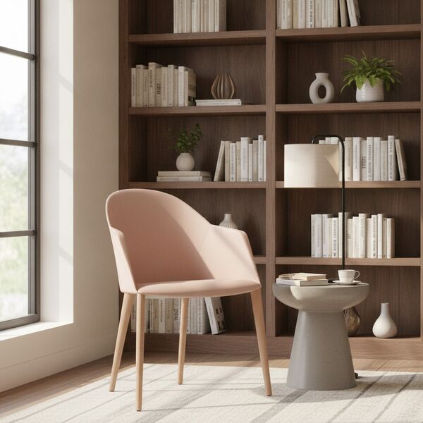 Wood-Leg Shell Armchair 01 3D Model