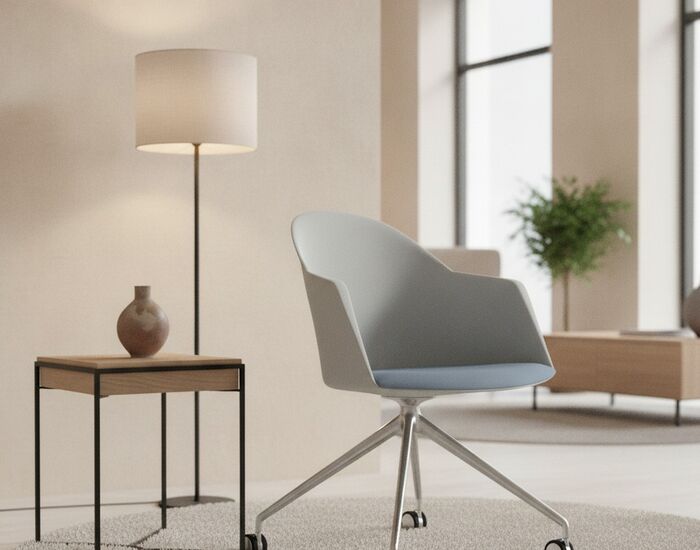 Trestle-Base Shell Armchair 01 3D Model
