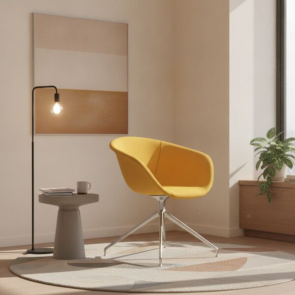 Swivel-Trestle Shell Armchair 03 3D Model