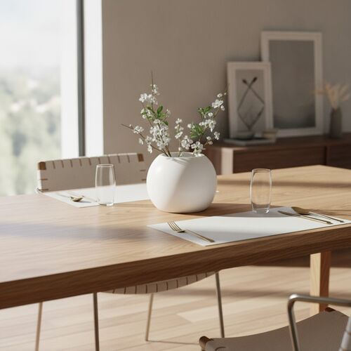 Ceramic White Round Pot 05 3D Model