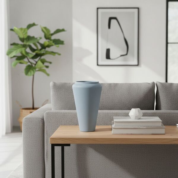 Ceramic Blue Round Pot 03 3D Model