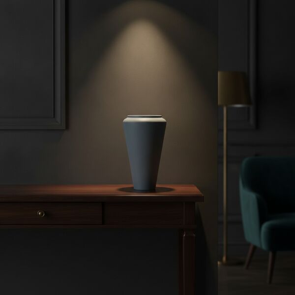 Ceramic Blue Round Pot 03 - interior view 2