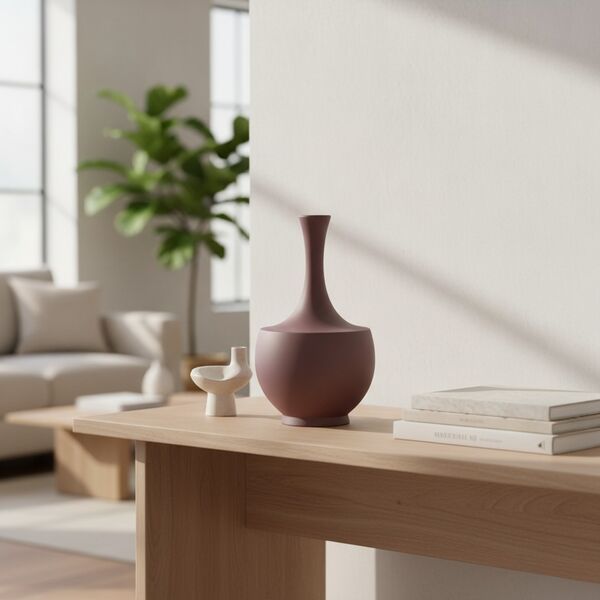Ceramic Brown Round Pot 04 - interior view 1