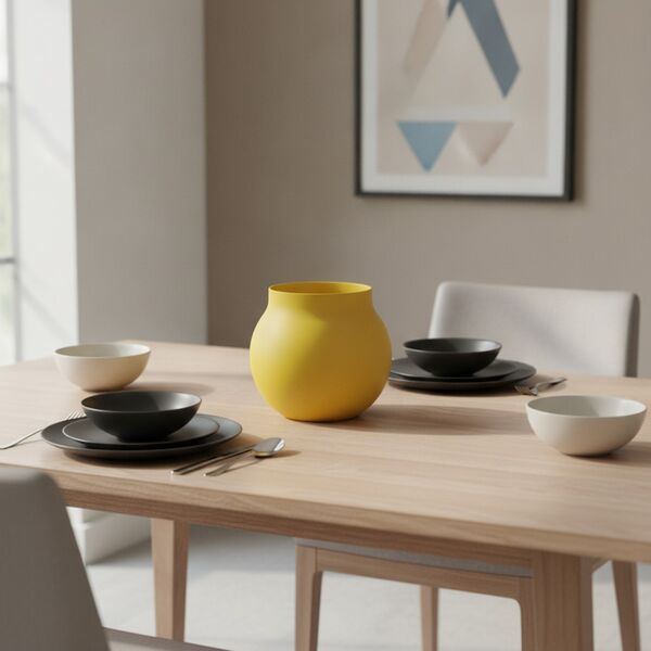Ceramic Yellow Pot 08 - interior view 2
