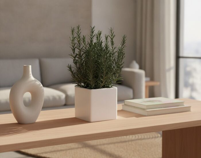 And Plant 17 Rosmary Pot 3D Model