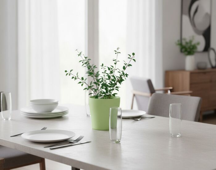 Ceramic Green Round Pot 06 3D Model
