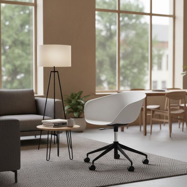 5-Star Shell Armchair 03 3D model in a college and university interior scene