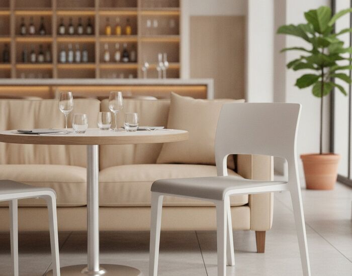 Padded-Seat Shell Chair 04 3D Model