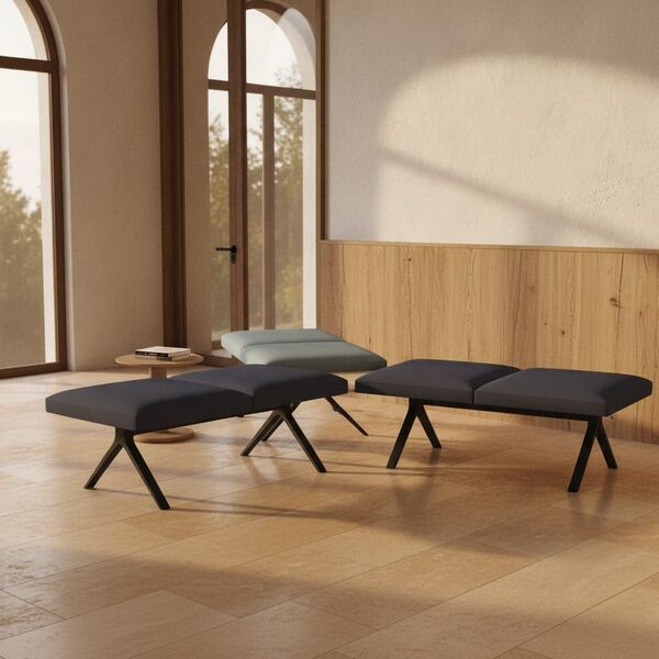 Modular Bench 01 Composition A 3D model in a college and university interior scene