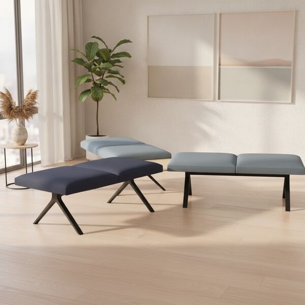 Modular Bench 01 Composition A 3D model in a workplace interior scene