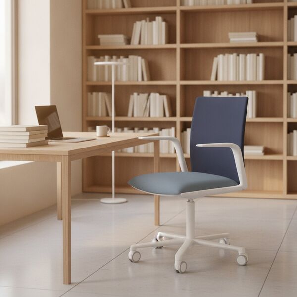 Low-Back Office Task Chair 02 3D model in a library interior scene