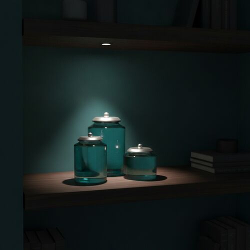 Glass Cyan Set Pots 01 3D Model