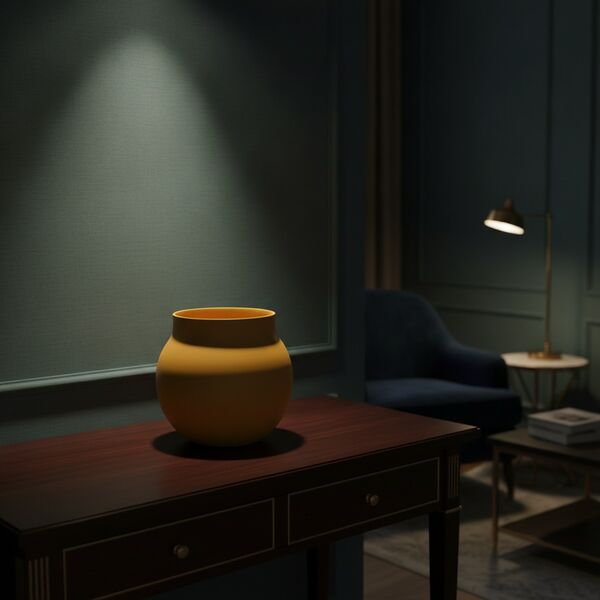 Ceramic Orange Pot 09 - interior view 2