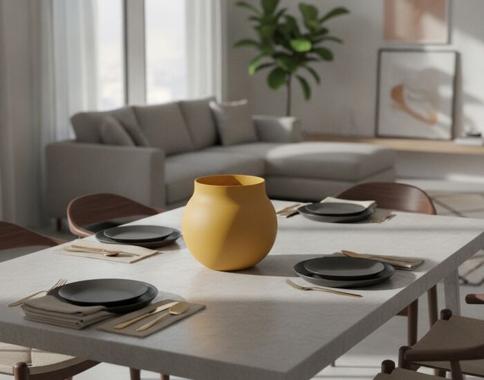 Ceramic Orange Pot 09 3D Model
