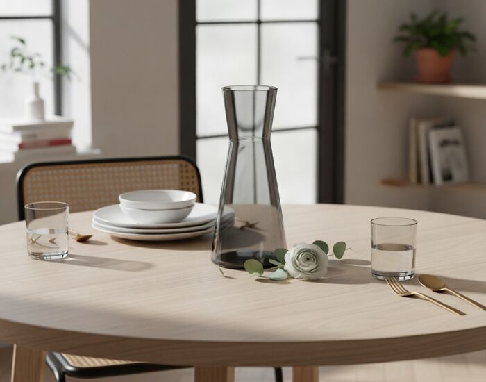 Glass Grey Round Pot 10 3D Model