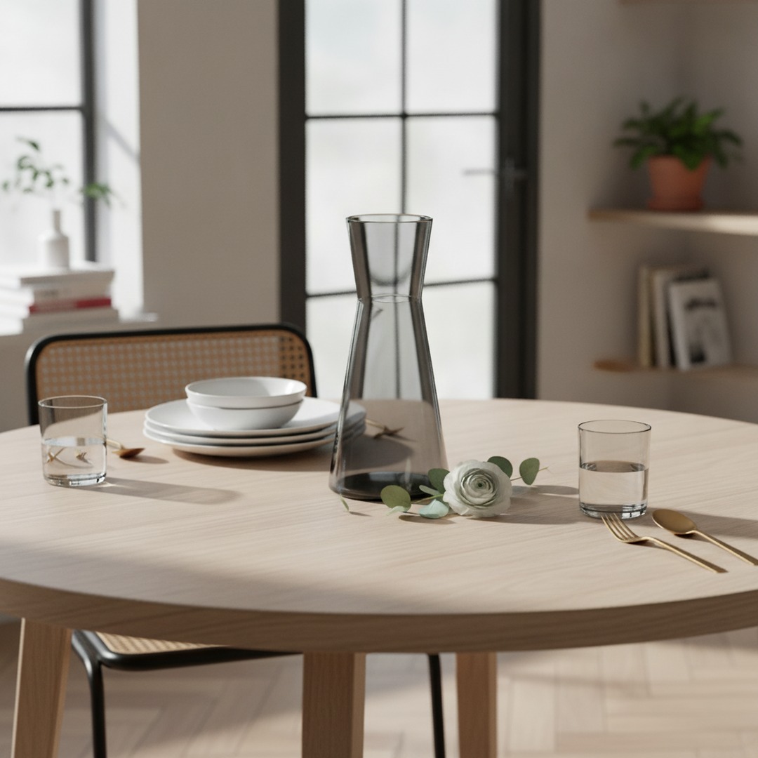 Glass Grey Round Pot 10 3D Model